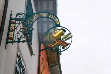 Solothurn eski şehir içinde Sokak tabelası