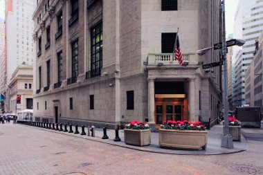 New York Menkul Kıymetler Borsası aşağı Manhattan Wall Street'te