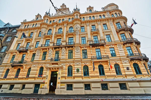 Jugend ve Modern tarzı ile Riga Letonya bina