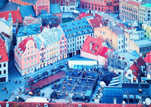 Mercado de Navidad Livu Square Riga — Foto de Stock