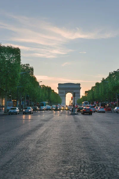 Arco triunfal de la estrella en París en Francia EU —  Fotos de Stock