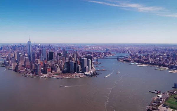 Manhattan y Hudson River y East River NYC — Foto de Stock