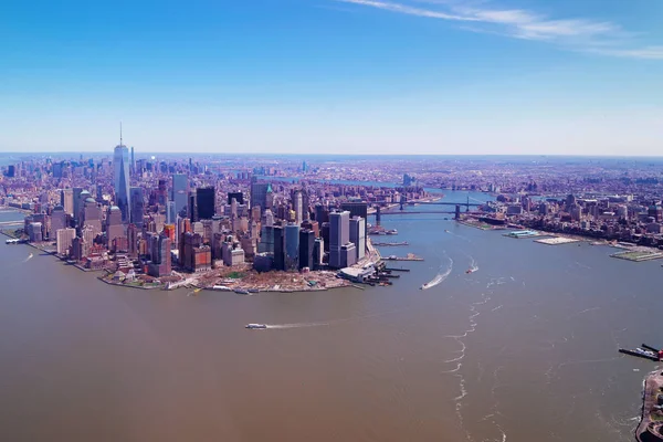 Manhattan con Hudson River y East River NYC — Foto de Stock