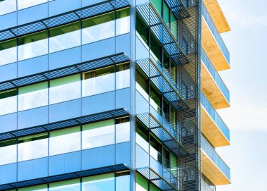 Modern konut bina Mimari ayrıntılar olarak cam pencere