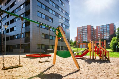 Çocuk oyun alanı ekipmanı konut ev Mahallesi Baltupiai Vilnius
