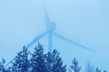 Rüzgar mill de kış Rovaniemi siste