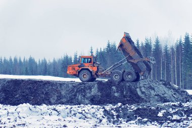 Kamyon kış Rovaniemi içinde işte