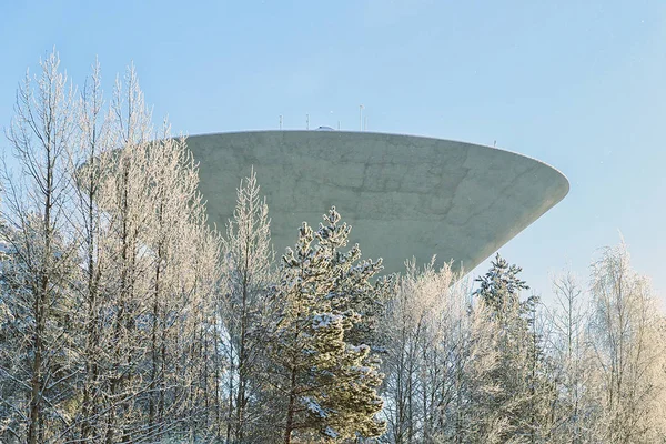 Radar v zimní krajině v Laponsku — Stock fotografie