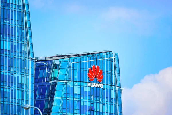 Huawei Technologies ha sede presso il grattacielo di Vilnius Immagini Stock Royalty Free
