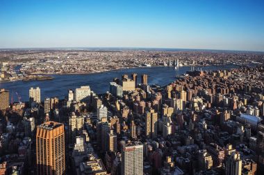 Manhattan ve Brooklyn Nyc havadan görünümü