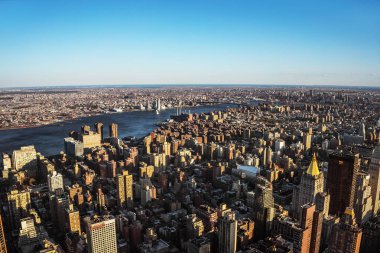 Manhattan ve Brooklyn Nyc havadan görünümü
