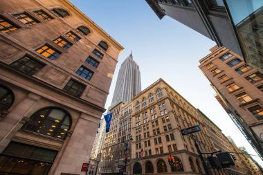 Alt görünümü gökdelenler Manhattan NYC kadar