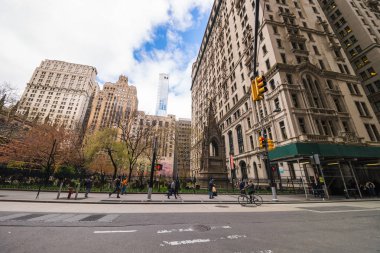 Aşağı Manhattan NYC Trinity Kilisesi kilise mezarlığına