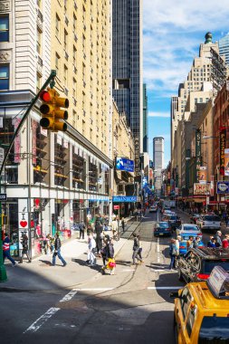 Batı 44 cadde ve Majestic tiyatro Midtown Manhattan NYC