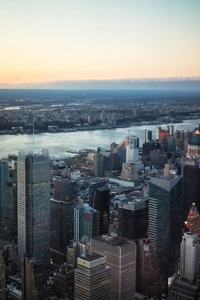 Flygfoto på Midtown Manhattan i New York Nyc — Stockfoto