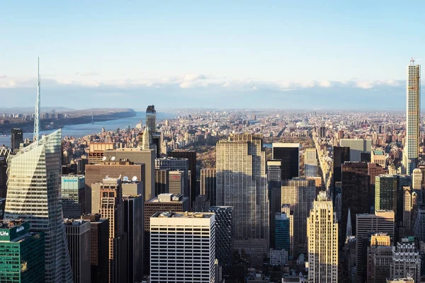 Vista aerea sui grattacieli di Midtown Manhattan Central Park NYC — Foto Stock
