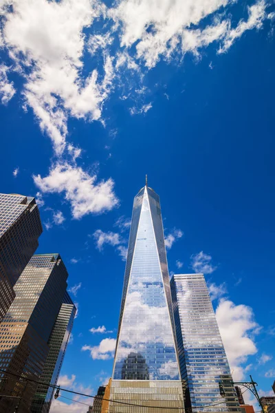 Distrito Financeiro e Torre da Liberdade NYC — Fotografia de Stock