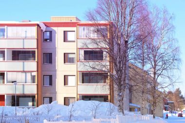 Modern karmaşık daire konut kış