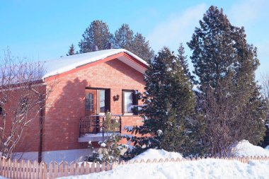 Kar kış Rovaniemi yazlık kaplı