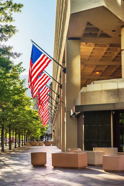 Eingang des j edgar hoover building in washington dc us — Stockfoto