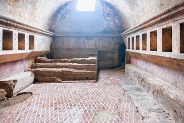 İç genel hamam eski şehir Pompei