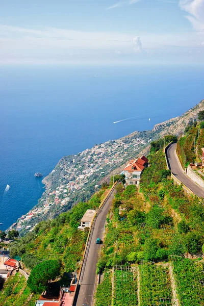 Vue du Chemin des Dieux à la mer Tyrrhénienne — Photo