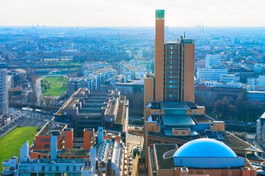 Panoramik Berlin Potsdamer Platz ve şehir merkezinde