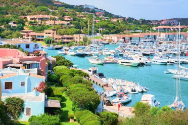 Porto Cervo Costa Smeralda Sardina limanda Lüks Yatlar