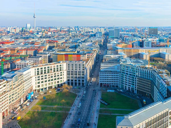 Vista panorâmica sobre Potsdamer Platz e centro de Berlim — Fotografia de Stock