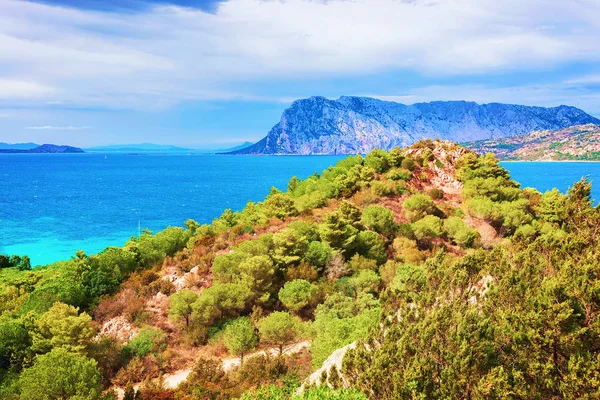 Isola di Tavolara vista da San Teodoro Olbia Sardegna — Foto Stock