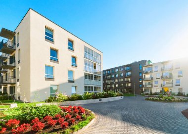 Modern Daire konut çiçek bitki ile üstün