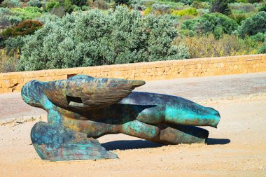 Icarus heykelinin Vadisi tapınak Agrigento Sicilya