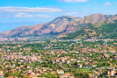 Cityscape ve peyzaj Palermo Sicilya ile sahne