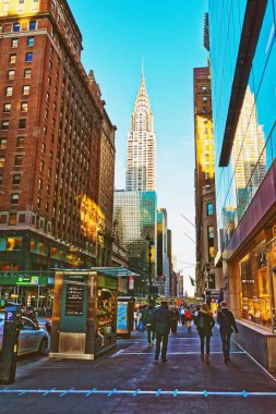 Doğu 42. cadde ve Madison Avenue Chrysler Binası ABD ile