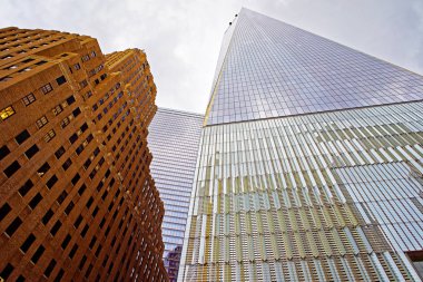 Alt görünümü cam gökdelen, ABD New York Tarih kadar