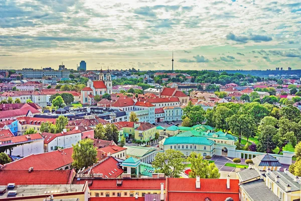 Aerial view on Presidential Palace of Vilnius — Stock Photo, Image