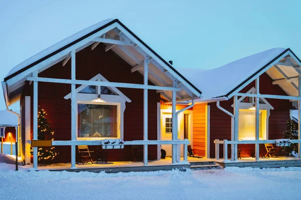 Weihnachtsmann Ferienhaus in Lappland — Stockfoto