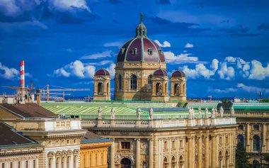 Viyana 'da Kunsthistorisches Sanat Tarihi Müzesi ile Skyline