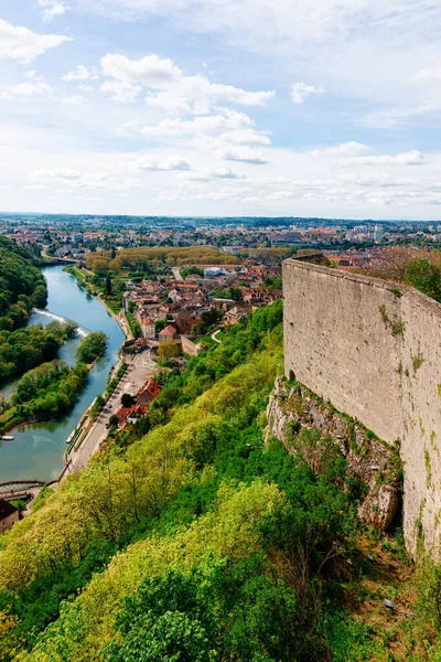 Cytadela Besancon i River Doubs w Bourgogne — Zdjęcie stockowe