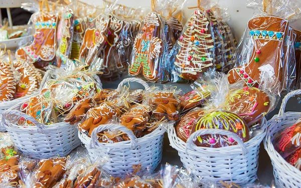 Pepparkakor i Vilnius Julmarknad på Advent — Stockfoto