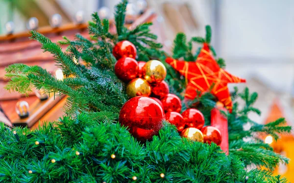 Decorations at Christmas Market at Opernpalais in Mitte Winter Berlin new — Stock Photo, Image