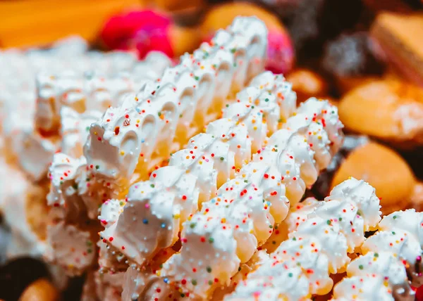 Zoete wafels in Vilnius Kerstmarkt tijdens Advent — Stockfoto