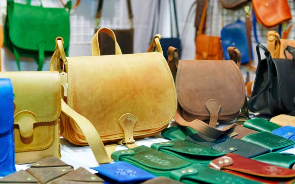 Handmade leather bags at Vilnius Christmas market new