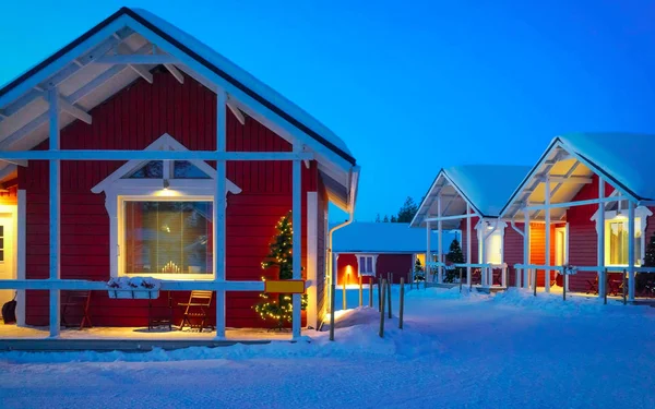 Santa Claus Holiday Village Huis Lapland nieuw — Stockfoto