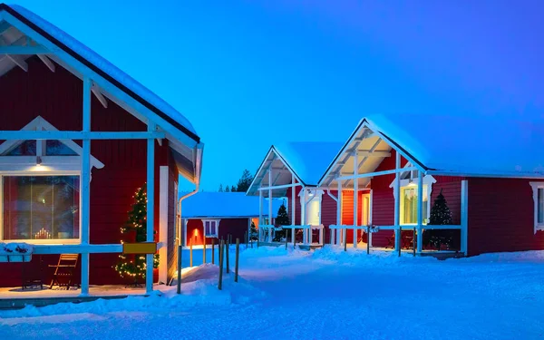Santa Claus Holiday Village Casas edificio de Laponia nuevo — Foto de Stock