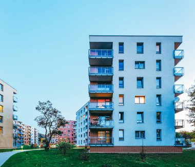 Apartman Eu modern evler konut binası gayrımenkul akşamları