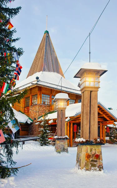 Escritório de Papai Noel em Santa Village na Lapônia Finlandesa novo — Fotografia de Stock