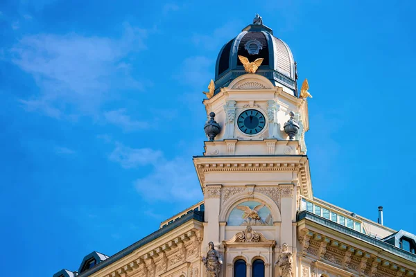 Torre del reloj en la calle Graben de Viena —  Fotos de Stock