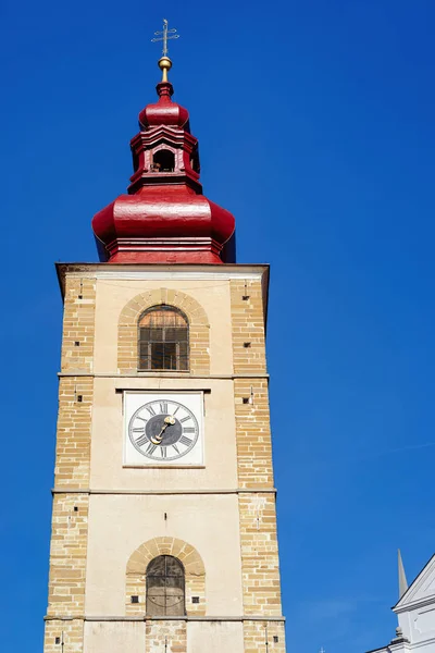 Ptuj City Tower στην παλιά πόλη της Σλοβενίας — Φωτογραφία Αρχείου