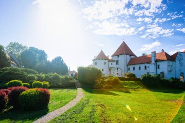 Hırvatistan 'ın Eski Varazdin kentindeki Caddede Kale